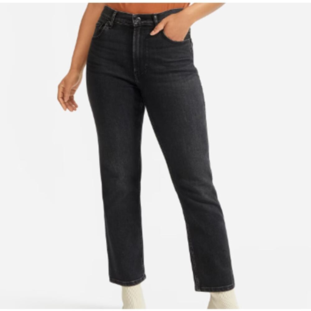 NEW Everlane The Cheeky Bootcut Jean in Washed Black‎